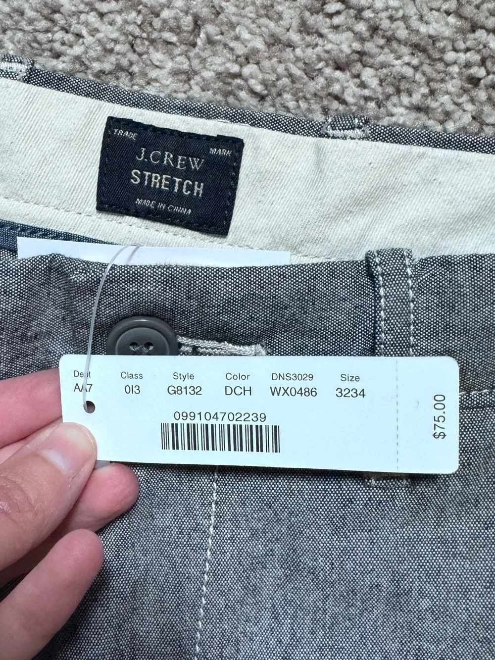 J. Crew Gray Stretch Men's Trousers